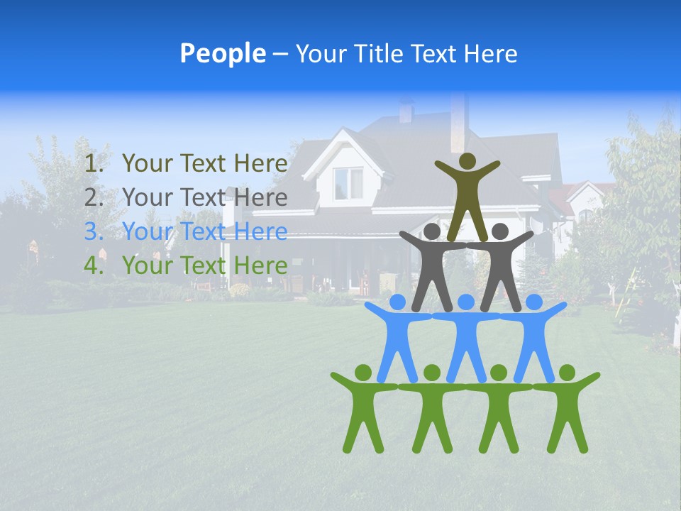 Estate Blue Wood PowerPoint Template