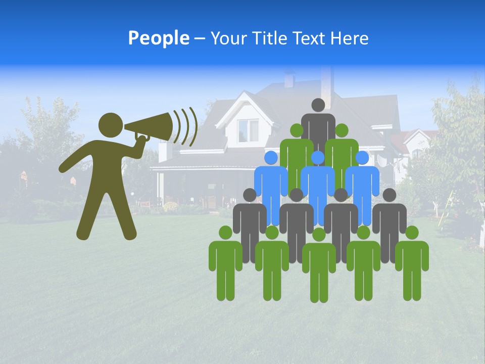 Estate Blue Wood PowerPoint Template