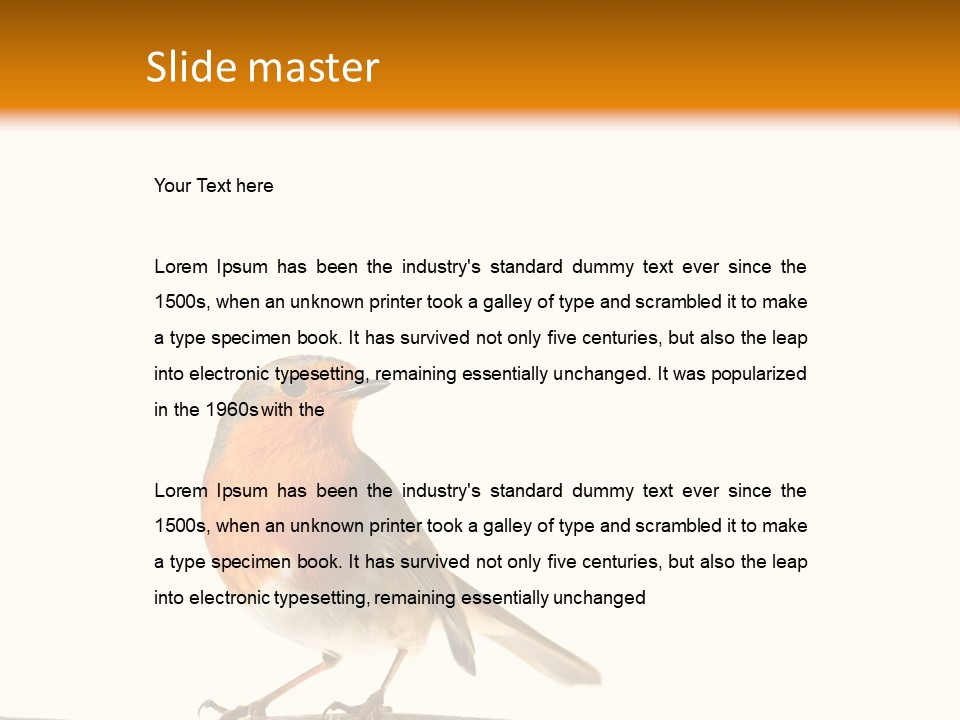 Robin On Branch PowerPoint Template