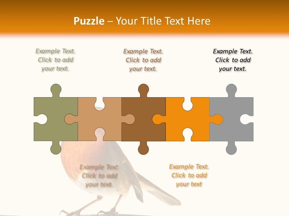 Robin On Branch PowerPoint Template