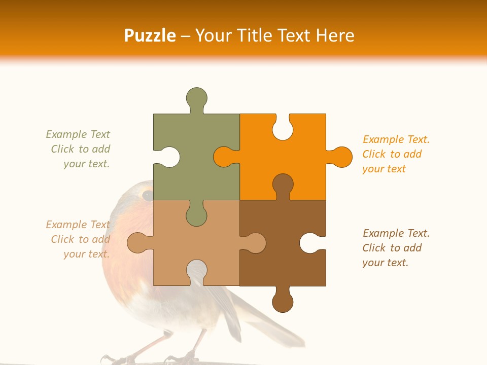 Robin On Branch PowerPoint Template