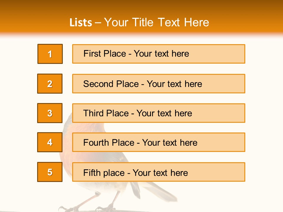 Robin On Branch PowerPoint Template