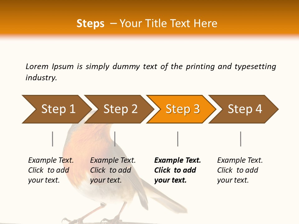 Robin On Branch PowerPoint Template