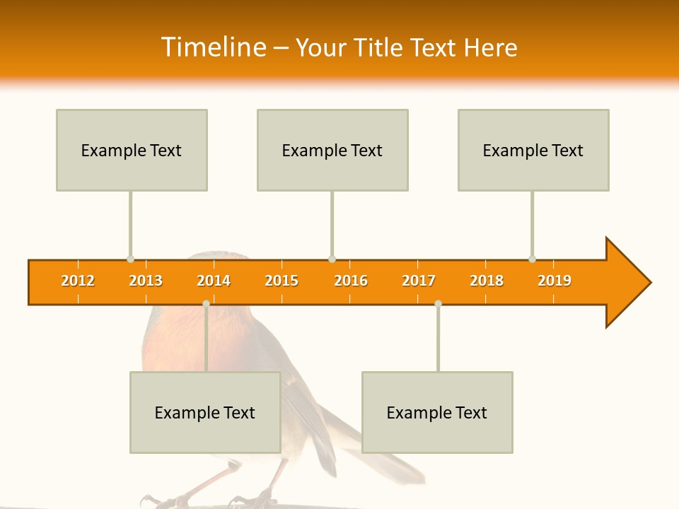 Robin On Branch PowerPoint Template
