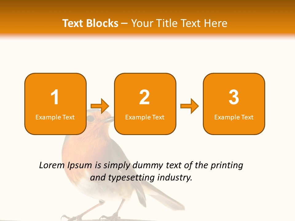 Robin On Branch PowerPoint Template