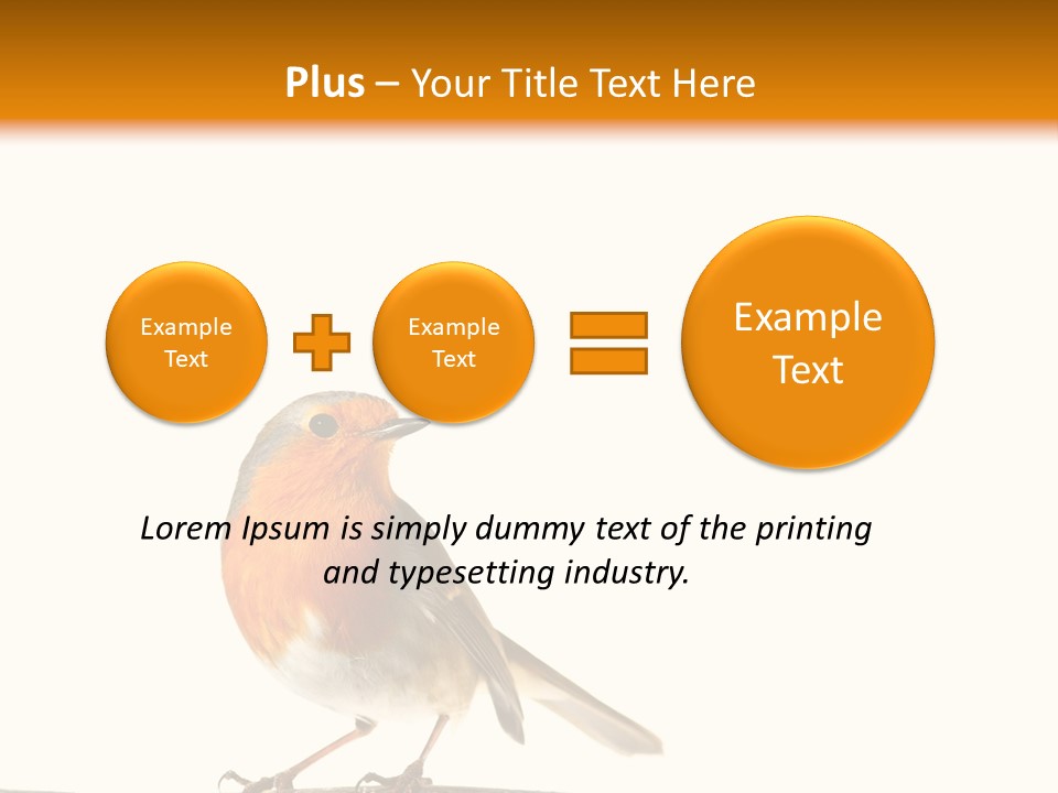 Robin On Branch PowerPoint Template