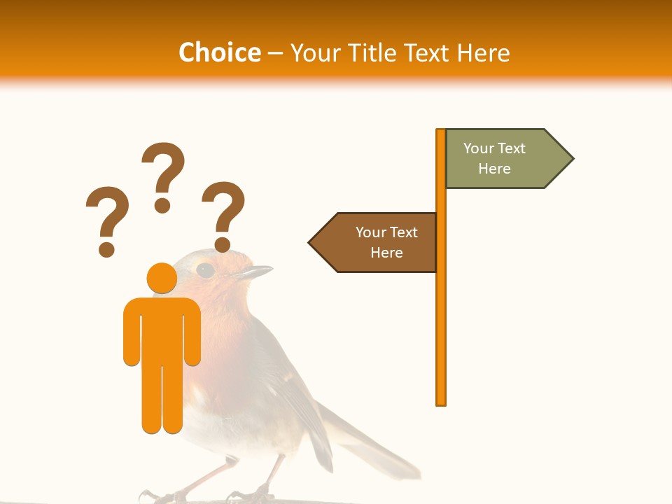 Robin On Branch PowerPoint Template