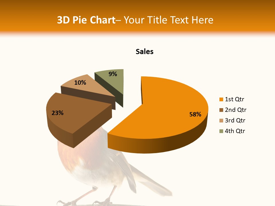 Robin On Branch PowerPoint Template