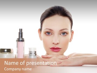 Lady Bottle  PowerPoint Template