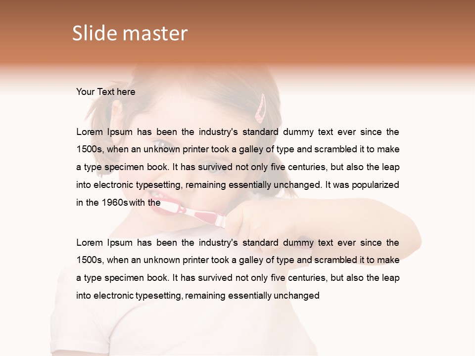 Blond Caucasian Person PowerPoint Template