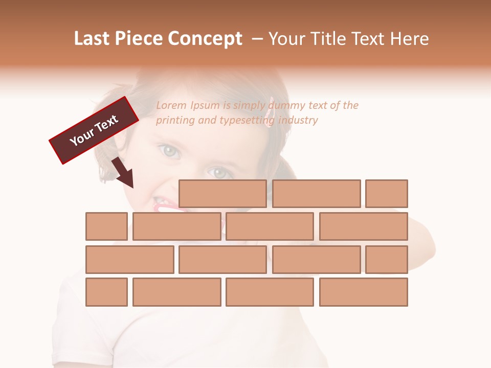 Blond Caucasian Person PowerPoint Template