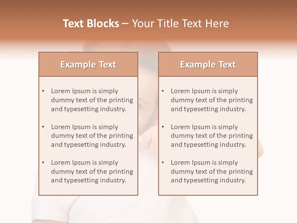 Blond Caucasian Person PowerPoint Template