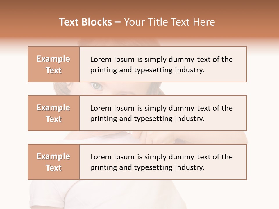 Blond Caucasian Person PowerPoint Template
