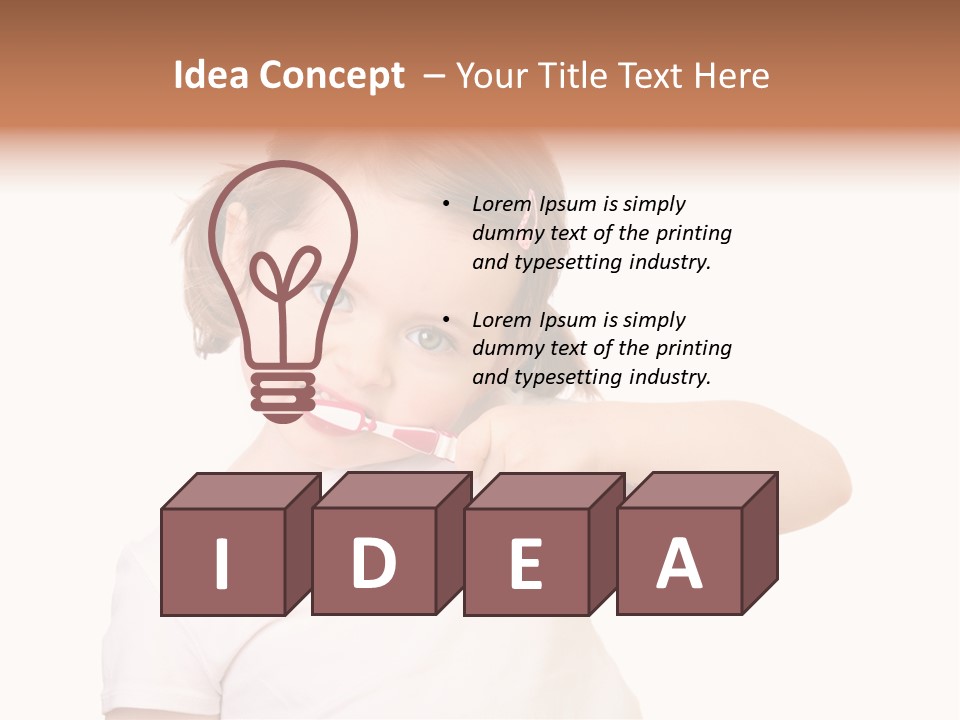 Blond Caucasian Person PowerPoint Template