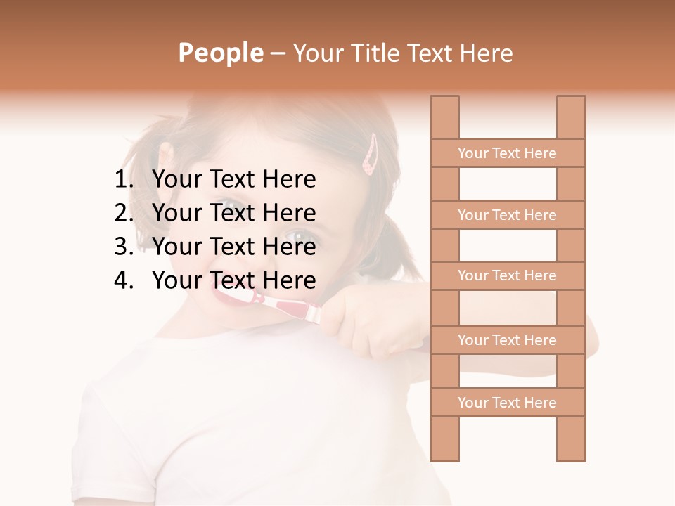 Blond Caucasian Person PowerPoint Template