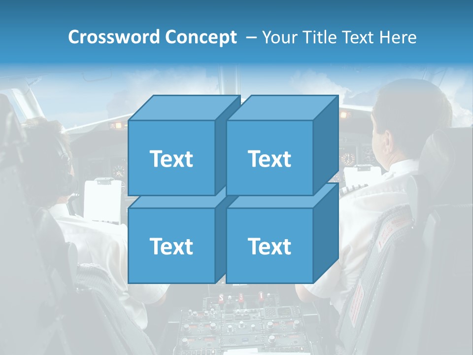 Levers Takeoff Clouds PowerPoint Template