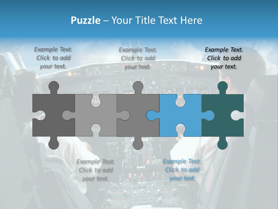 Levers Takeoff Clouds PowerPoint Template