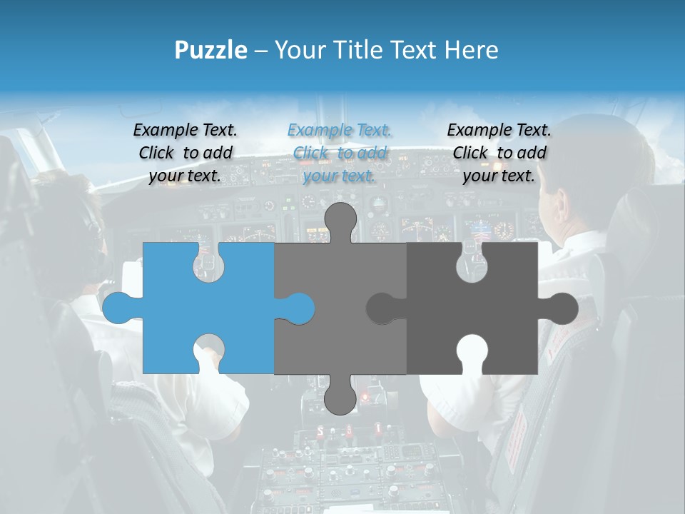 Levers Takeoff Clouds PowerPoint Template