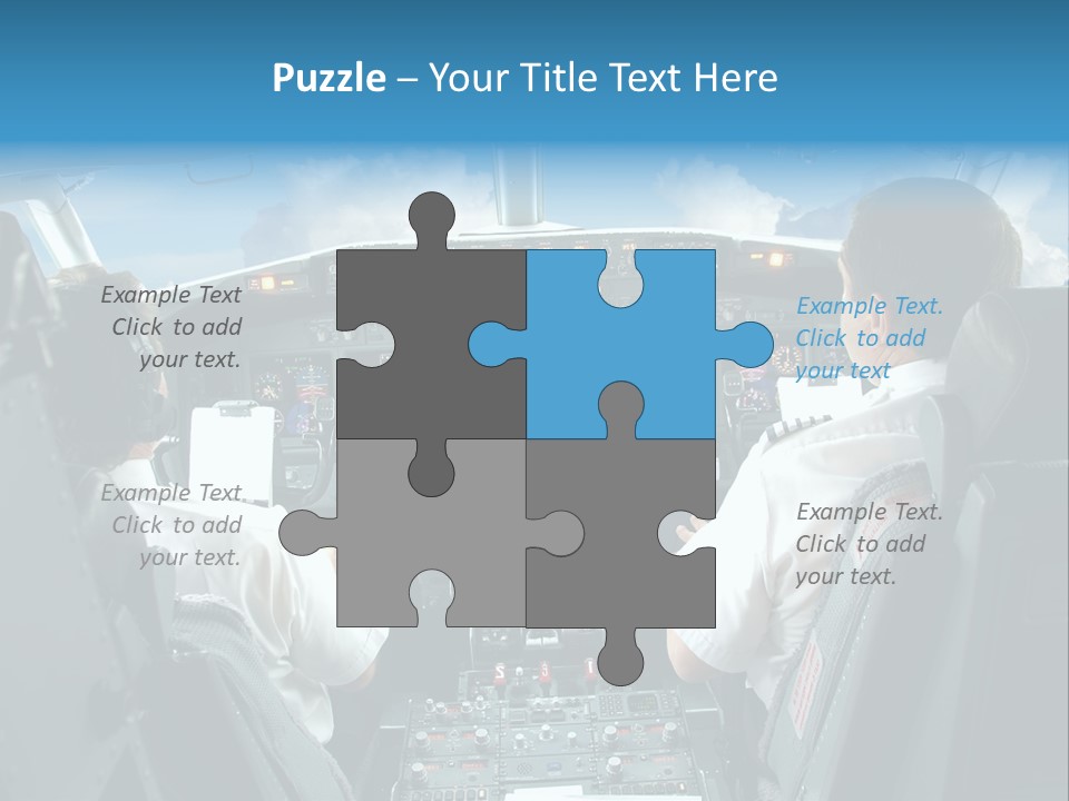 Levers Takeoff Clouds PowerPoint Template