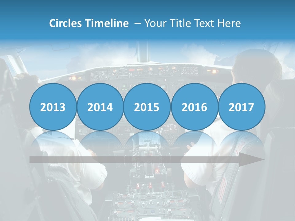 Levers Takeoff Clouds PowerPoint Template