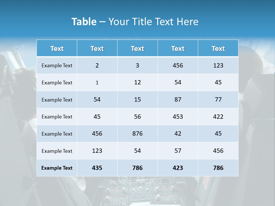 Levers Takeoff Clouds PowerPoint Template