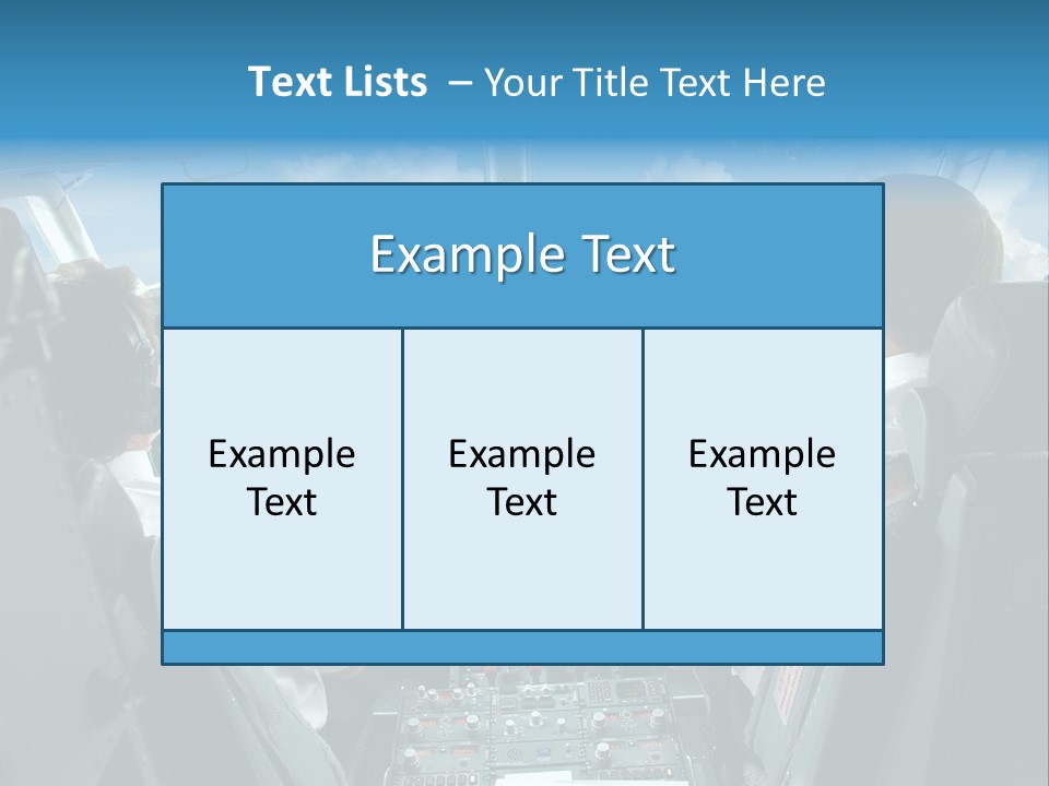 Levers Takeoff Clouds PowerPoint Template