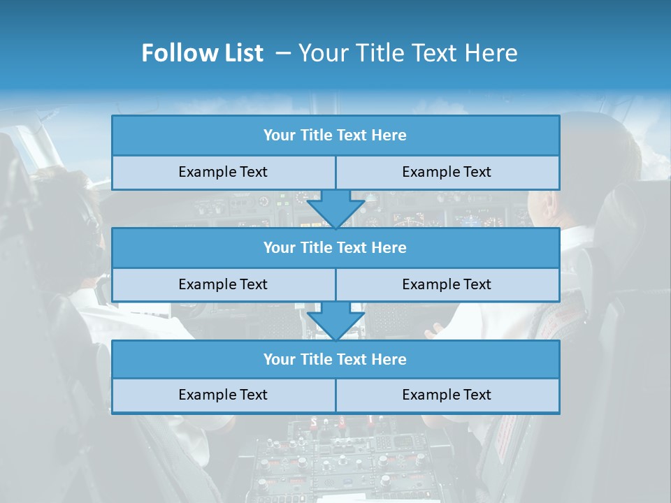 Levers Takeoff Clouds PowerPoint Template