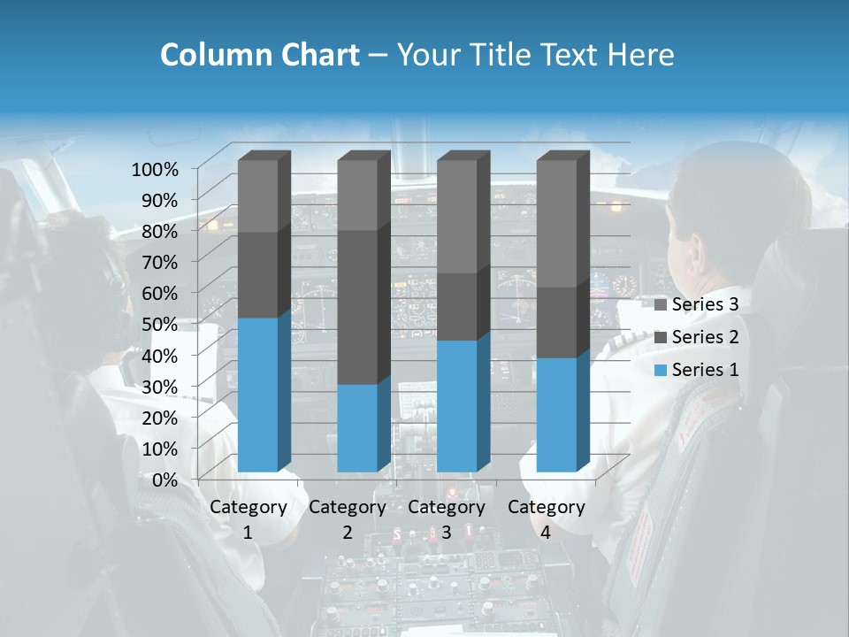 Levers Takeoff Clouds PowerPoint Template