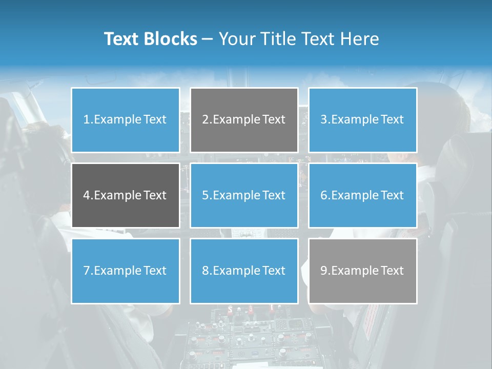 Levers Takeoff Clouds PowerPoint Template