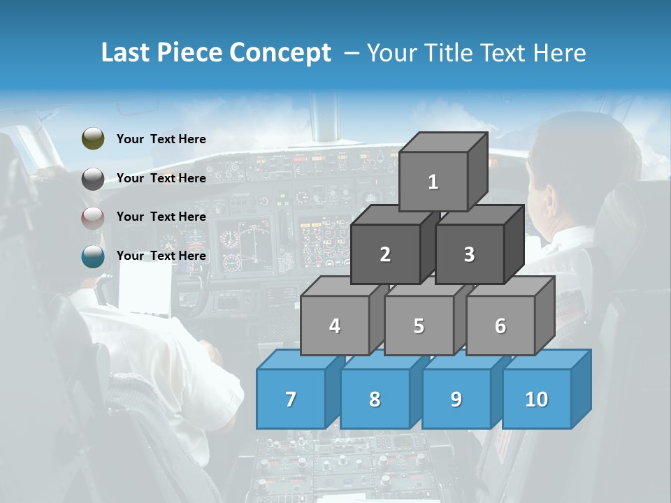 Levers Takeoff Clouds PowerPoint Template