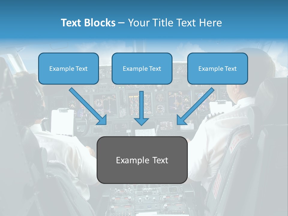 Levers Takeoff Clouds PowerPoint Template