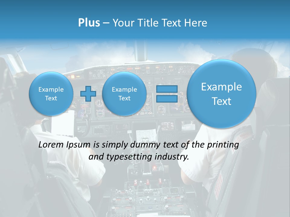 Levers Takeoff Clouds PowerPoint Template