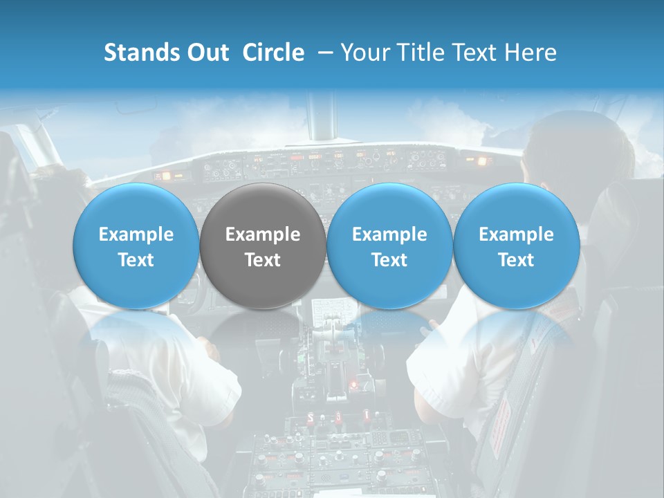 Levers Takeoff Clouds PowerPoint Template