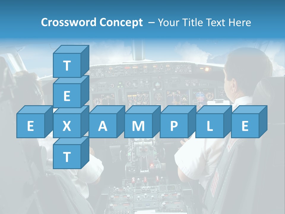 Levers Takeoff Clouds PowerPoint Template