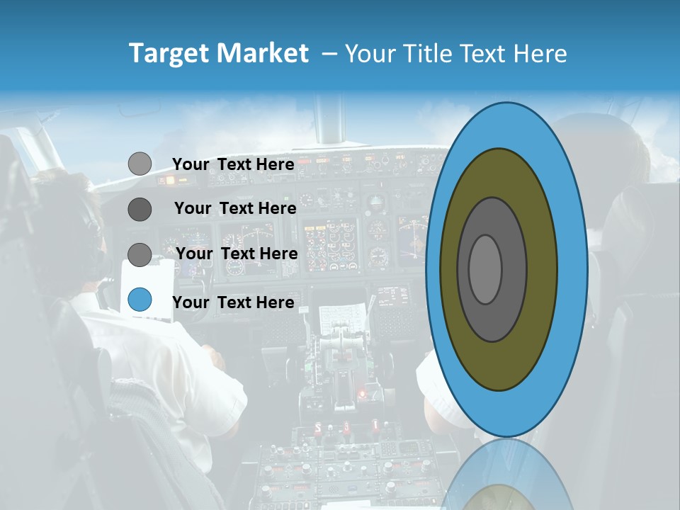 Levers Takeoff Clouds PowerPoint Template