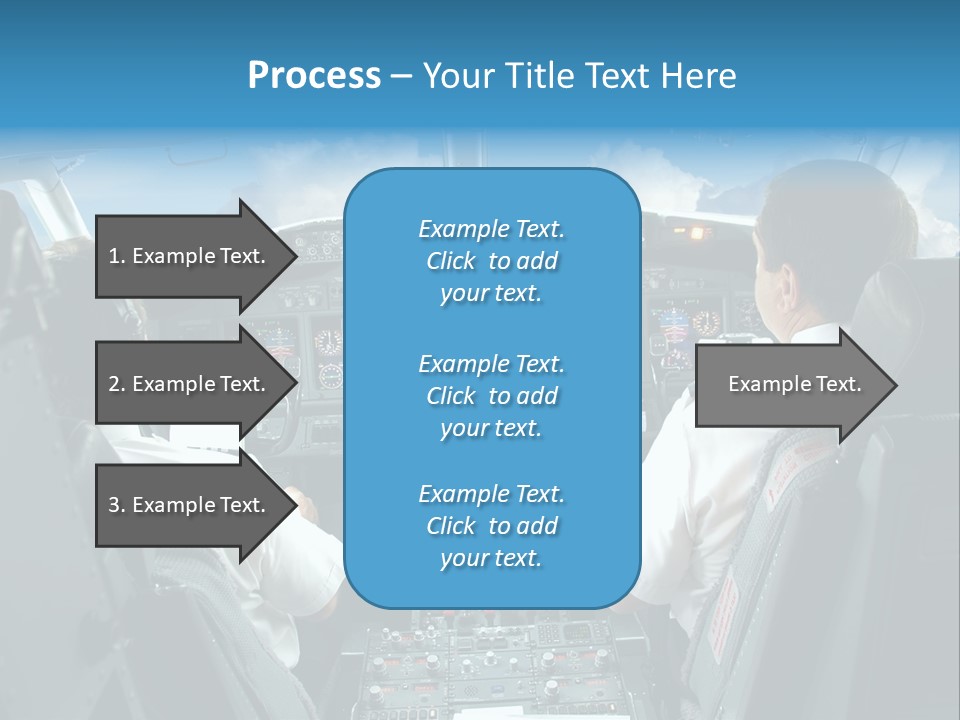 Levers Takeoff Clouds PowerPoint Template