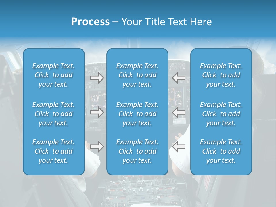 Levers Takeoff Clouds PowerPoint Template