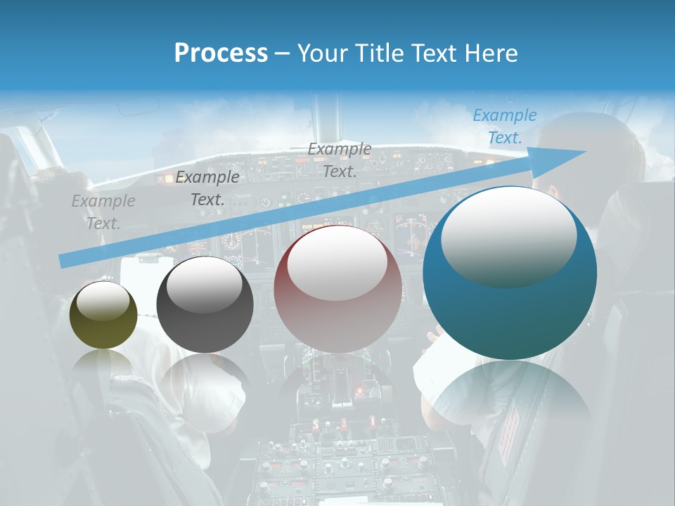 Levers Takeoff Clouds PowerPoint Template