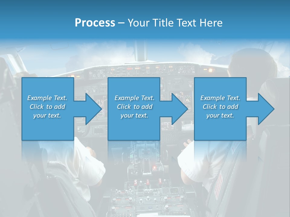 Levers Takeoff Clouds PowerPoint Template