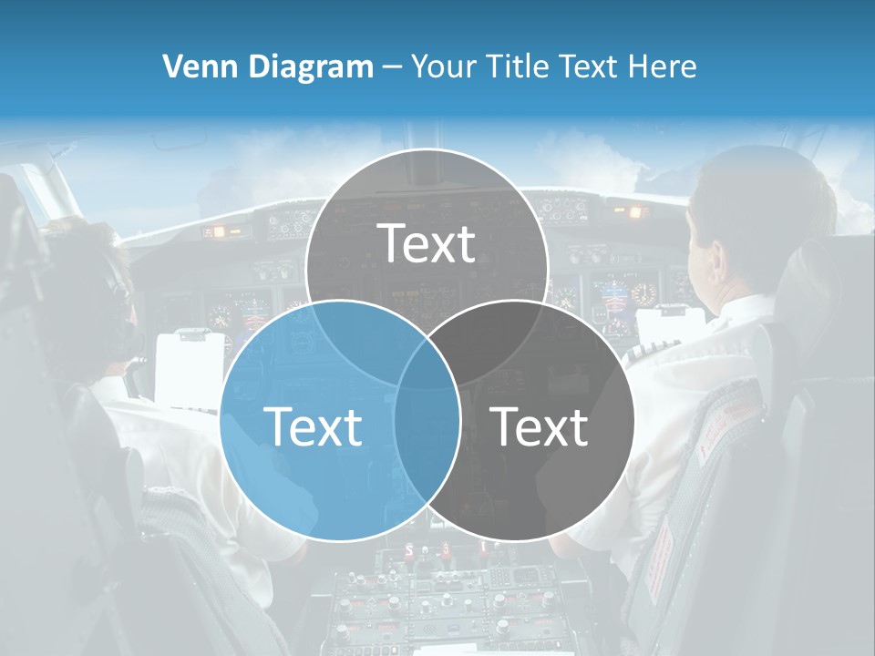 Levers Takeoff Clouds PowerPoint Template