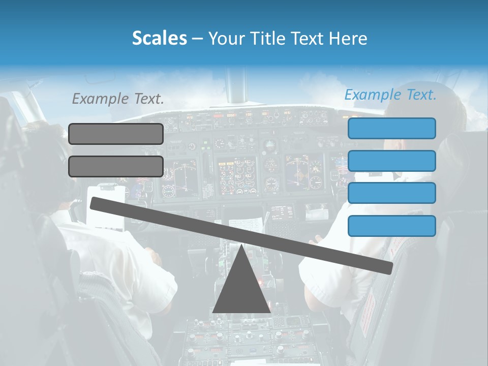 Levers Takeoff Clouds PowerPoint Template