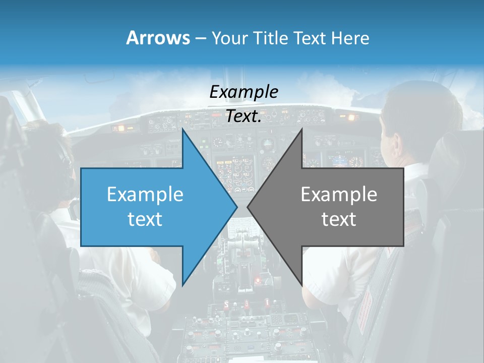 Levers Takeoff Clouds PowerPoint Template