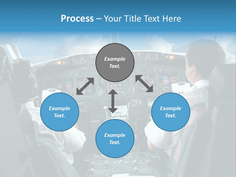 Levers Takeoff Clouds PowerPoint Template