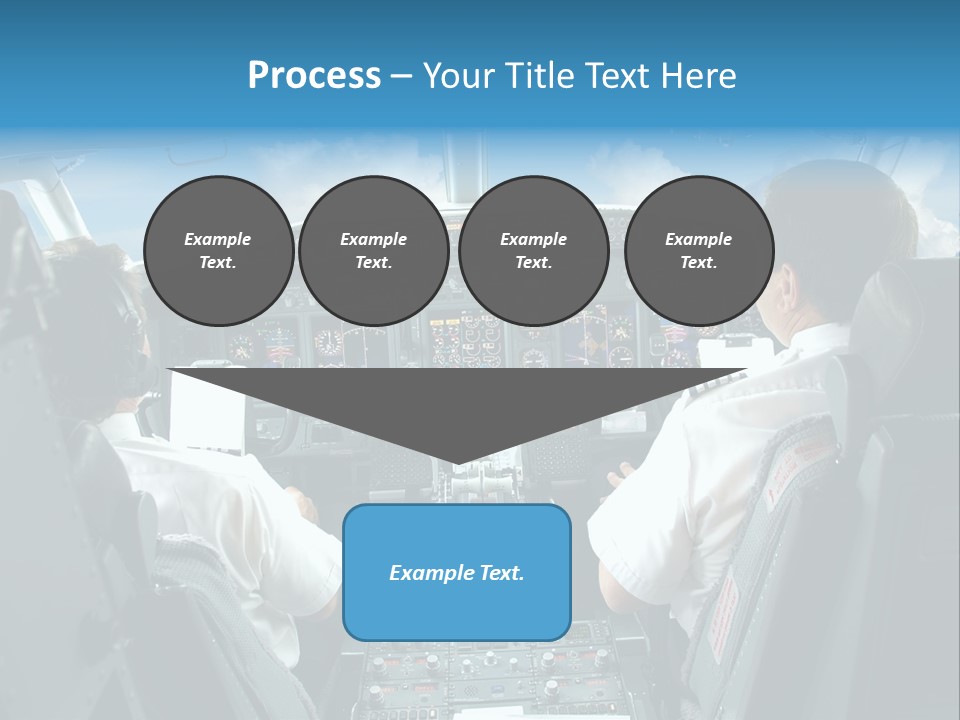 Levers Takeoff Clouds PowerPoint Template