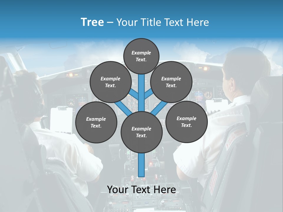 Levers Takeoff Clouds PowerPoint Template