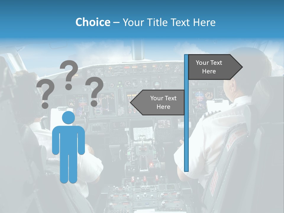 Levers Takeoff Clouds PowerPoint Template