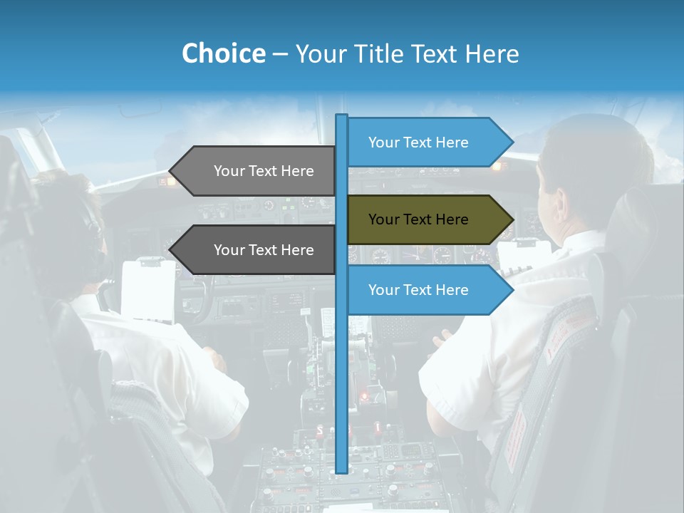 Levers Takeoff Clouds PowerPoint Template