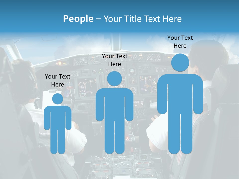 Levers Takeoff Clouds PowerPoint Template