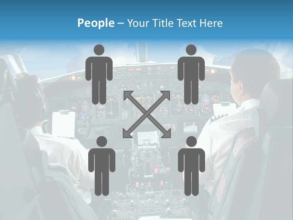 Levers Takeoff Clouds PowerPoint Template