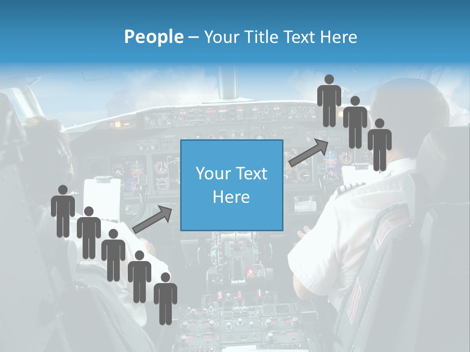 Levers Takeoff Clouds PowerPoint Template